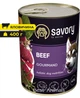 Вологий корм з яловичиною Savory Сейворі консерва для собак 400 г (4820232630433) - изображение 1