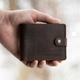 Іменний шкіряний чоловічий гаманець з гравіюванням, Brown, Malina Leather - зображення 4