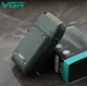 Мужская аккумуляторная электробритва VGR V 35З универсальный шейвер с выдвижным триммером для подравнивания бакенбардов, Зеленая - изображение 8