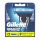Змінні картриджі для гоління чоловічі Gillette Mach 3 Turbo 12 шт. - зображення 1