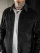 Мужская однотонная теплая вельветовая рубашка Teamv Casual Velvet Черная M - изображение 3