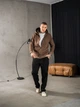 Чоловіча тепла трикотажна кофта на блискавці Teamv Fleece Zip Коричнева S - зображення 3