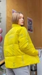 Куртка женская No Brand П996 зимняя желтая с рисунком размер XL - изображение 2