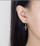 Сережки Fashion Jewelry конго зірочки висячі хрести в стилі y2k kpop сріблястий колір (SVS) - зображення 2