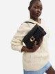 Сумка багет женская из натуральной кожи средняя Coach Tabby Shoulder Bag 26 BG-COA-52 Черная (193971591568) - изображение 4