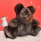 Іграшка м'яка з натурального хутра NL Baby Ведмідь Чорний/Коричневий - зображення 3