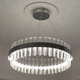 Люстра светодиодная подвесная LUMINARIA SOFIA 120W R CHROME/CLEAR 600/1000 APP 220V IP20, LED светильник с пультом ДУ для кухни, спальни, гостиной - изображение 8