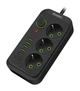 Сетевой фильтр-удлинитель DYXON 3+5 USB-A + USB-C (PD) Power switch 3 Meters Black - изображение 1