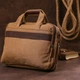 Текстильная сумка для ноутбука 15.6" на два отделения Vintage Коричневая 56656 - изображение 12