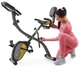 Велотренажер магнитный Hop-Sport HS-3010X Grix X-Bike с эспандерами серо-желтый - изображение 7