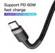 Кабель для швидкого заряджання 60W Baseus Cafule PD2.0 flash charging CATKLF-IG1 USB Type-C-Type-C (20V 3A)1M Grey Black - зображення 12