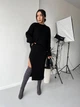 Женский теплый костюм с юбкой черного цвета 30417 One Size - изображение 1