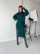 Женский теплый костюм с юбкой изумрудного цвета 30418 One Size - изображение 1