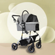 Cкладная коляска для домашних животных со съемной переноской Oui Oui Pet Stroller YA01K Grey - изображение 14