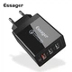 Зарядний пристрій Essager Fangbo 30W QC3.0 3U Charging Head black - зображення 1