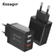 Зарядний пристрій Essager Fangbo 30W QC3.0 3U Charging Head black - зображення 9