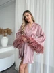 Халат-кимоно женский Panties Noelia с перьями M Розовый - изображение 1