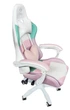 Крісло геймерське Bonro Lady 813 на коліщатках до 120 кг з еко-шкіри Рожево-фіолетове (134-76-42300099) - зображення 3