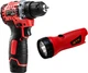 Набор Дрель-шуруповерт аккумуляторный GTM DS12/38BL 12В 38Нм 2 шв + аккумулятор 2 А-ч 2 шт + ЗУ + Фонарик аккумуляторный GTM FLC12/1 12В 1Вт Каркас без АКБ и ЗУ - изображение 1