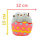 Набор Пенал косметичка детский Pusheen cat 23х11 см Серый и Мягкая игрушка Пушин кэт Кот Яйцо 15х12 см v-12501 - изображение 2