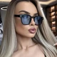 Сонцезахисні окуляри No Brand Resort блакитні з чорним - зображення 1