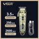 Акумуляторна машинка для стрижки VGR V-005 8 насадок/2600mAh/7000 RPM/LED display/Gold (10474) - зображення 7