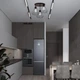 Чёрная потолочная люстра на 3 плафона "Triangular Frame Ceiling Light" (52-H2019F-3 BK+BK (300)) - изображение 3