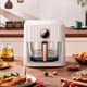 Аэрогриль Hoco HE22 (1100 Вт, 80°C - 200°C, фритюрница из боросиликатного стекла, сенсорный экран, 4.5 литра) - Белый - изображение 6