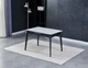 Стіл BERLIN CERAMIC 111(140)*75 білий глянець/чорний каркас - изображение 2