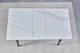 Стіл BERLIN CERAMIC 111(140)*75 білий глянець/чорний каркас - изображение 3