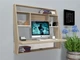 Навесной компьютерный стол AirTable-III Comfy-Home дуб сонома + белый - изображение 3