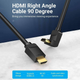 Кабель Vention HDMI 2.0, 4K 60Hz, Male to Male Adapter 90° Degree Правий, 1 м (AARBF) - зображення 2