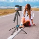 Монопод для селфи Hoco K22 (пульт с Bluetooth, алюминиевый сплав, высота 1.75 метра, для телефонов 4.5"-7") - Черный - изображение 2