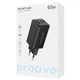 Мережевний зарядний пристрій МЗП Pocket GaN 65W (2Type-C+USB) Чорний - зображення 2