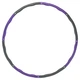 Обруч складной Хула Хуп Hula Hoop двухцветный мягкий IntiPal (пластик, неопрен, 8 секций, d-92см, вес-1,2кг) (BY-018_Фиолетово-серый) - изображение 2