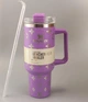 Термос термокружка Stanley Quencher H2.0 Tumbler из нержавеющей стали 1,18 л Pastel Purple Monogram KT6007840 - изображение 2