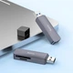Кардридер HOCO HB45 Spirit 2 в 1 USB 2.0 Card reader Серый - изображение 4