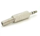 Разъем mini-Jack 3.5mm (stereo) Voltronic стерео под кабель с пружиной (серый металл) - изображение 1