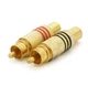 Разъем RCA с пружиной (сигнальный под пайку) латунь, Voltronic Red/Black - изображение 1