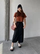 Юбка миди прямая женская Uniqlo 692206008 M Черная (1159821920) - изображение 5