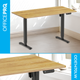 Стол с электрорегулировкой высоты OfficePro ODE1470LW 1400 х 700 мм Light Wood/Black (ODE1470LW) - изображение 4