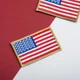 Набор шевронов 2 шт на липучке Флаг США и Украина/США, вышитый патч нашивка 5х8 см - изображение 5