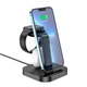 Настольная зарядная станция для iPhone/iWatch/Airpods HOCO CW43 3-in-1 |2.1A, 2.5/5W| Черный - изображение 1
