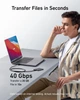 Кабель Anker 515 USB-C Cable 240W USB 4 Data Cable 40Gbps 8K HD Display Thunderbolt 4/3 (A8487011) - зображення 2