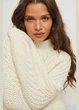 Вязаный зимний женский свитер, джемпер NA-KD Knitted Sweater XS Белый - изображение 2