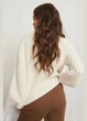 Вязаный зимний женский свитер, джемпер NA-KD Knitted Sweater XS Белый - изображение 3