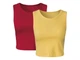 Топ кроп в рубчик набор 2 шт. для женщины Esmara LYCRA® 442561-1 XL Комбинированный - изображение 1