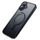 Чохол для телефону HOCO для iPhone 16 rotating magnetic case (AS1) Прозорий з чорним - зображення 2