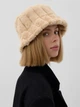 Панама No Brand женская зимняя теплая Warm плюшевая меховая бежевая - изображение 2