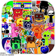 Набор многоразовых виниловых наклеек Инкредибокс спрунки / Incredibox Sprunki 50шт - Водостойкие стикеры для оклеивания стикербомбинг на авто телефон ноутбук стену (II) 33715 - изображение 1